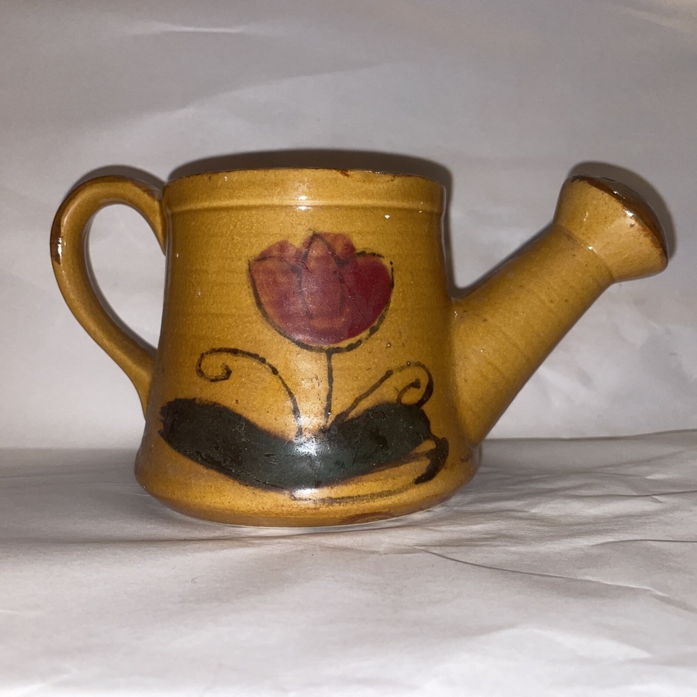 Vintage Japanese Ceramic Watering Cans Red And‎ Yellow Flower